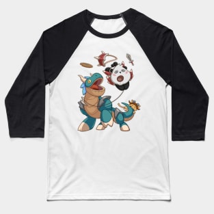 Monster Hunting Panda Baseball T-Shirt